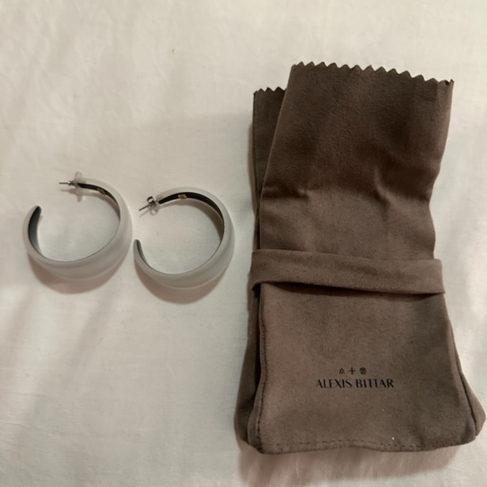Alexis BIttar Lucite 2" hoops Earrings - FREE SHIPPING